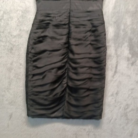 MONIQUE LHULLIER BRIDESMAIDS Women Pleated Dress Knee Length Black Size 2 - Picture 10 of 12